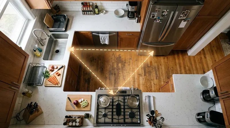 Mistake 1: Ignoring the Kitchen Work Triangle & Layout Planning